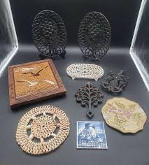 Cast Iron Tile S Trivet Lot