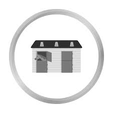 Doghouse Icon In Outline Style Isolated