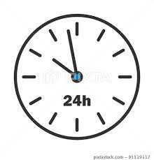Hours Clock Icon Stock Ilration