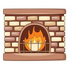 Cozy Fireplace Vector Art Icons And