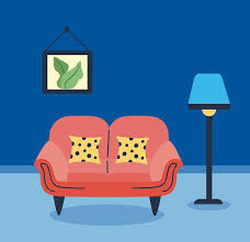Red Sofa In Livingroom Icon