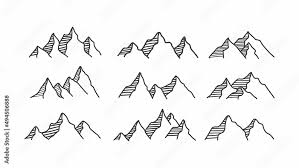 Mountain Icon Logo Vector Ilration