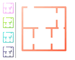 100 000 Simple Square Maze Vector