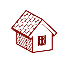 Country Brick House Icon Stock Vector