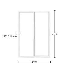 Contractors Wardrobe 48 In X 81 In Silhouette 1 Lite White Aluminum Frame Mystique Glass Interior Sliding Closet Door
