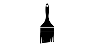 Paint Brush Isolated Vector Icon On