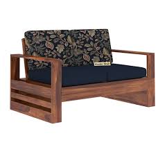 Buy Winster 2 Seater Wooden Sofa Honey
