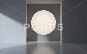 Empty Room And Blank Wall 3d Rendering