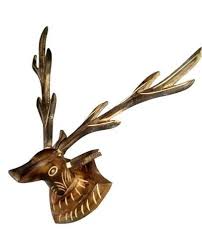 Decoration Wooden Deer Head Mounting