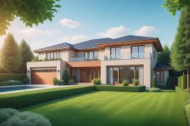 Modern Suburban House In The Garden