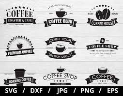 Coffee Club Logo Sets Ilration Svg