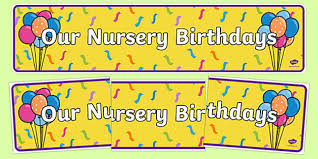 Nursery Birthday Banner Birthday