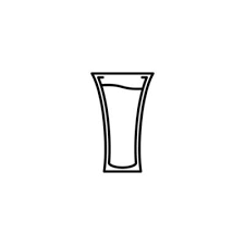 Soft Drink Glass Icon With Full Filled