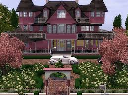 Pink Victorian Doll House Sims 3 Mansion