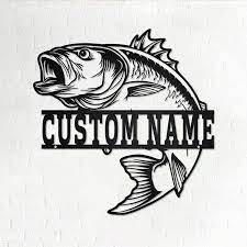 Custom Name Sea Bass Fish Wall Decor