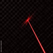 red laser beam red light ray vector