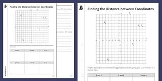 Distance Between Coordinates Worksheet