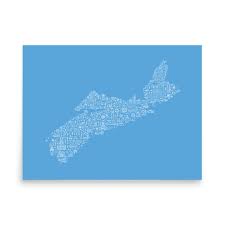 Nova Scotia Map Ns Print Sky Blue Icon