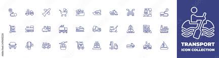 Transport Line Icon Collection