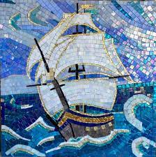 Wall Art Fish Glass Mosaic Tile
