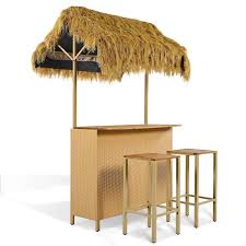 Wicker Outdoor Serving Bar Set