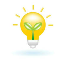 3d Light Bulb Green Leaf Plant Icon