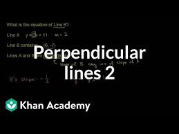Writing Equations Of Perpendicular