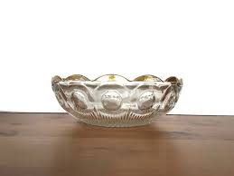 Vintage Clear Glass Bowl Scalloped Edge