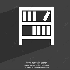 Modern Web Design Bookshelf Icon With