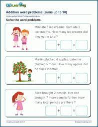 Addition Word Problems For Preschool