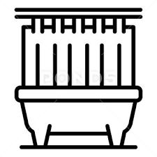 Shower Curtain Care Icon Outline Style