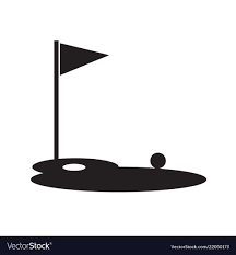 Golf Course Icon Design Royalty Free