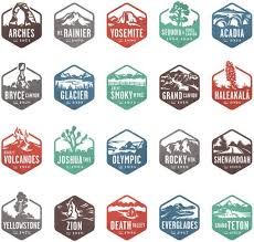 National Park Stamp Icons By Valerie