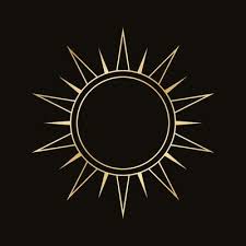 Gold Boho Celestial Sun Icon Frame