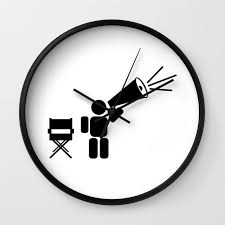 Director Abstract Icon Wall Clock