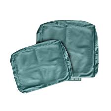 Blisswalk 24 In X 24 In And 18 In X 24 In Aqua Outdoor Slipcover Set Seat Plus Back For Lounge Chair Deep Seat Chair Cushions Blue