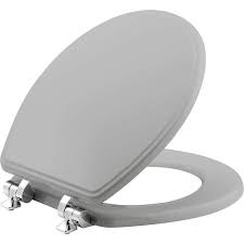 Weston Slow Close Round Closed Front Toilet Seat In Silver