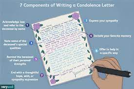 a condolence letter or sympathy note