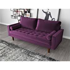 Womble 69 7 In Egg Plant Velvet 2 Seater Lawson Sofa With Square Arms