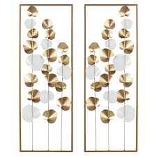 Litton Lane Metal Gold Tall Cut Out