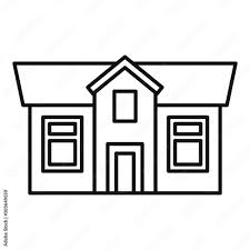 Icon Outline Cottage House Vector Icon