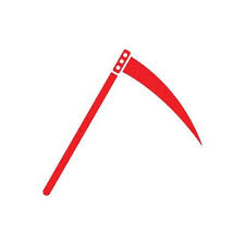 Eps10 Red Vector Garden Scythe Abstract