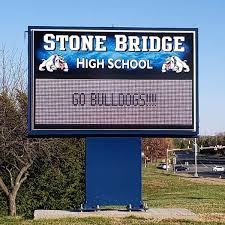 school sign for stone bridge high