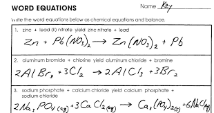 Word Equation Chemistry