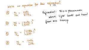 Law Of Refraction