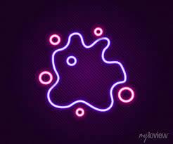 Glowing Neon Line Paint Spray Icon