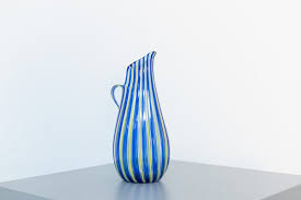 Blue Murano Glass Vase By Paolo Venini