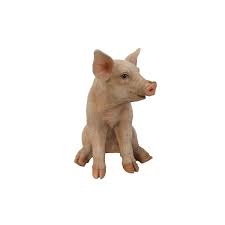 Hi Line Gift Ltd Large Sitting Pig Statue