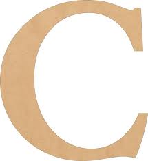 Times Font C Craft Wall Hanging Shape