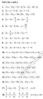 Cbse Class 10 Pair Of Linear Equations